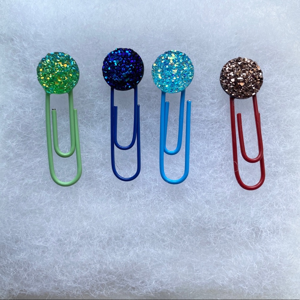 Set Of 4: Cabochon 1.25 Inch, Colorful Paper Clips